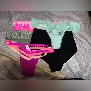 NWT 5 panties from PINK & VS
